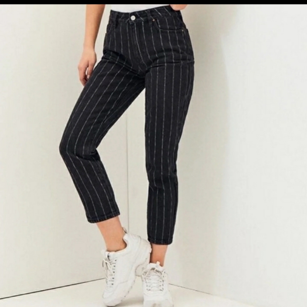 Black and White Striped Pacsun Jean's